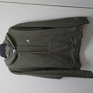 Champion Men's Green Hoodie - Size M
